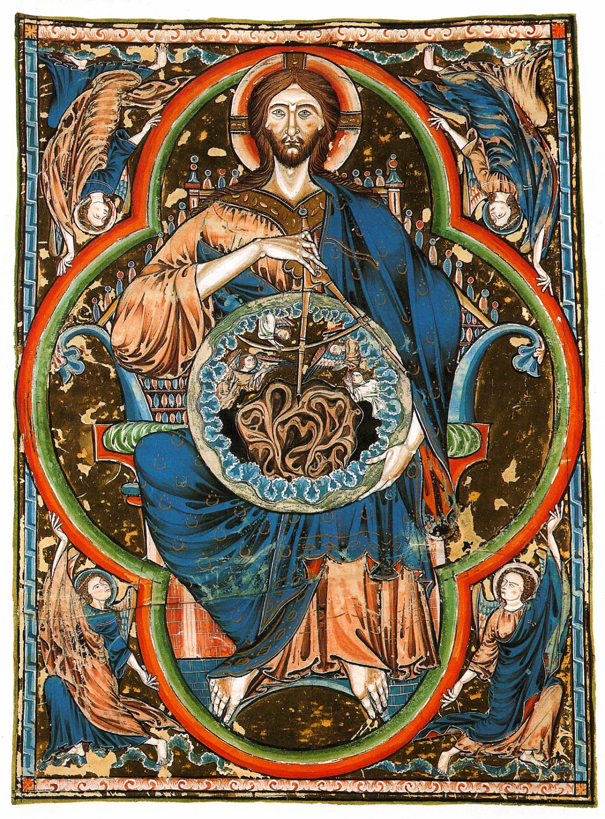 The Pantocrator, from the frontispiece of the Biblia de San Luis